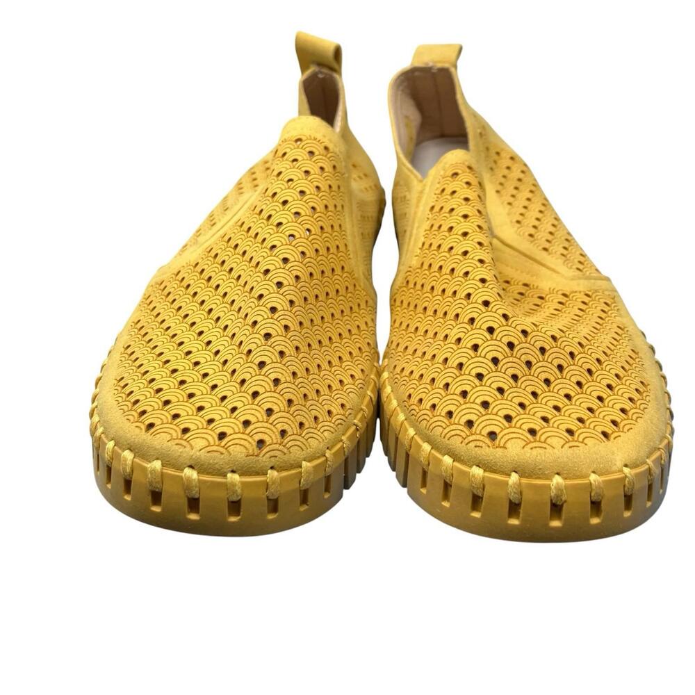 Ilse Jacobsen Hornbaek Tulip 139 Womens 12 Yellow Slip On Scallop Comfort Travel - Picture 5 of 9